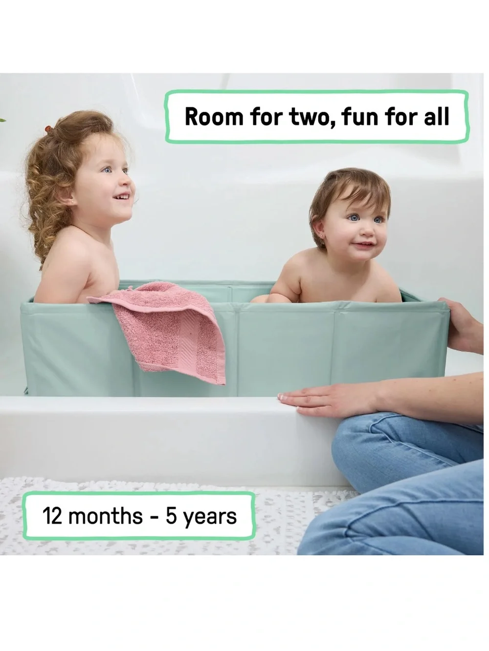 Ingenuity Tuckaway Toddler Tub – Converts Shower to Tub, Folds to Store, 12M-5Y
